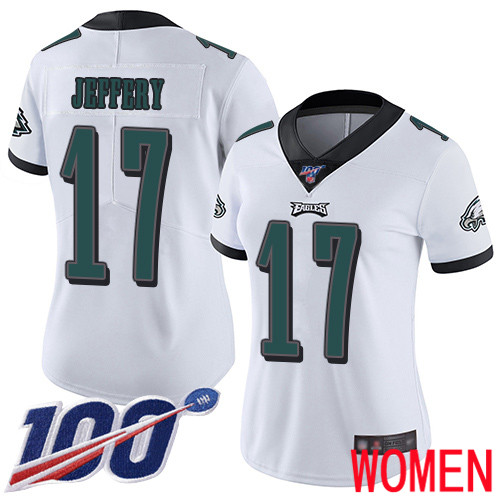 Women Philadelphia Eagles 17 Alshon Jeffery White Vapor Untouchable NFL Jersey Limited Player Season